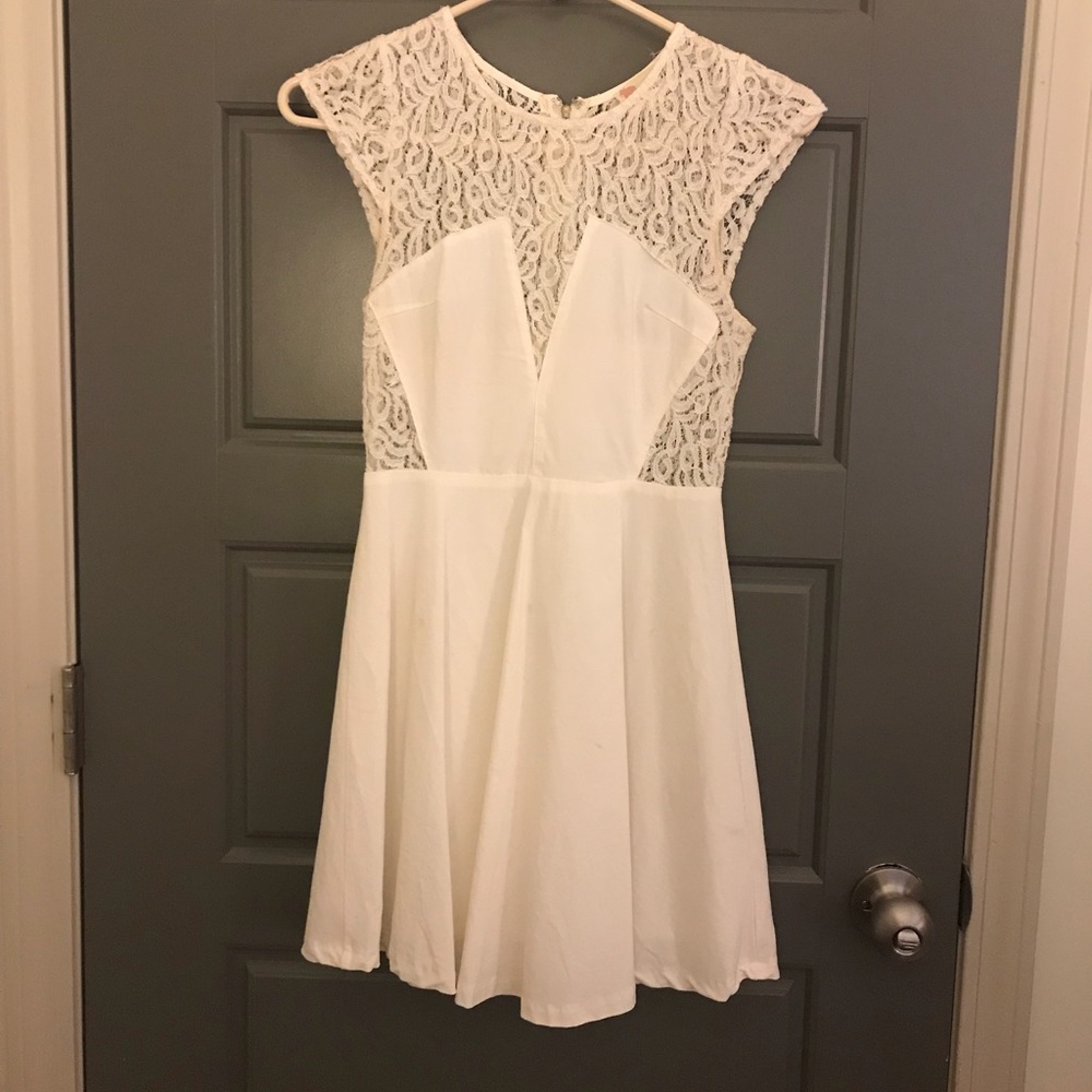 Lace insert dress